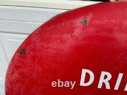 Drink COCA-COLA 48 Porcelain sign Coke Button Shape 1950'S VINTAGE Advertising