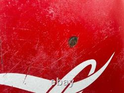 Drink COCA-COLA 48 Porcelain sign Coke Button Shape 1950'S VINTAGE Advertising