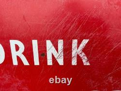 Drink COCA-COLA 48 Porcelain sign Coke Button Shape 1950'S VINTAGE Advertising