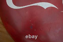 Drink Coca Cola Button Sign (HSE) 36 (JSF6) Coke Red White Steel Dish Original