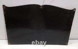 Drink Coca Cola Curb Service Porcelain Enamel Sign 27 x 18 Inches 1 Side