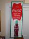 Drink Coca Cola Fishtail Vertical Embossed Sign