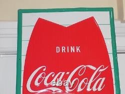 Drink Coca Cola Fishtail Vertical Embossed Sign