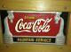 Drink Coca Cola Fountain Service Wood Bench Seat Ad 44 x 13 Vary Cast Iron Sign