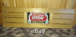 Drink Coca Cola Fountain Service Wood Bench Seat Ad 44 x 13 Vary Cast Iron Sign