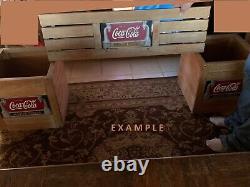 Drink Coca Cola Fountain Service Wood Bench Seat Ad 44 x 13 Vary Cast Iron Sign