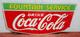 Drink Coca Cola Fountain service Porcelain Enamel Sign 27.5 x 14 Inches 1 Sided