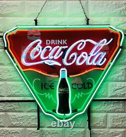 Drink Coca Cola Ice Cold 24x24 Neon Light Sign Lamp With HD Vivid Printing