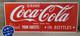 Drink Coca Cola Porcelain Enamel Sign 36 x 15 Inches 1 Sided