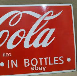 Drink Coca Cola Porcelain Enamel Sign 36 x 15 Inches 1 Sided