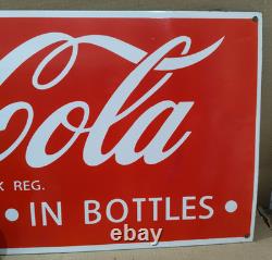 Drink Coca Cola Porcelain Enamel Sign 36 x 15 Inches 1 Sided