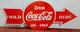 Drink Coca Cola Porcelain Enamel Sign 40 x 16.5 Inches 1 Sided