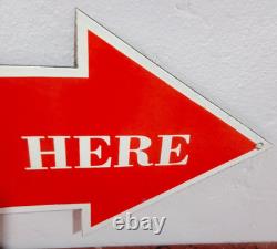Drink Coca Cola Porcelain Enamel Sign 40 x 16.5 Inches 1 Sided