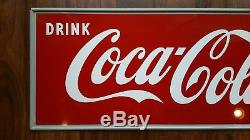 Drink Coca-Cola arrow Sign metal with Coke bottle N. O. S. Condition 50s 60s MCA