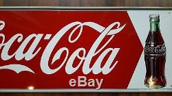 Drink Coca-Cola arrow Sign metal with Coke bottle N. O. S. Condition 50s 60s MCA