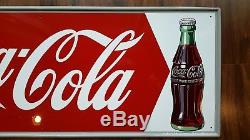 Drink Coca-Cola arrow Sign metal with Coke bottle N. O. S. Condition 50s 60s MCA