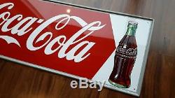 Drink Coca-Cola arrow Sign metal with Coke bottle N. O. S. Condition 50s 60s MCA
