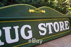 Drug Store Sign, Can be Customized Rustic Vintage Style BIG 40 Wide