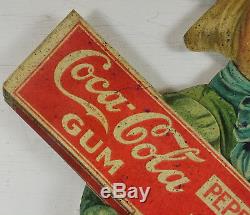 Dutch Boy Running Coca Cola Pepsin Peppermint Gum Heavy Metal Store Adv Sign
