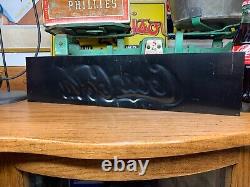 EARLY 1900's (DRINK COCA COLA IN BOTTLES) EMBOSSED METAL TIN TACKER SIGN, NICE