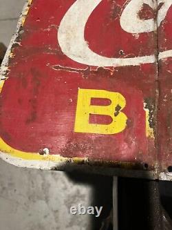 EARLY IN SPANISH Bien Fría COCA COLA PORCELAIN SIGN DOUBLE SIDED 1941 Habana