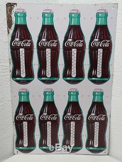 ERROR 1950's Uncut Sheet Coca-Cola Robertson's USA Thermometer Sign advertising