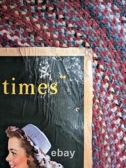 EXTRA-LARGE! 30 x 50 Coke Cardboard Sign POSTER 1944 WWII Just Like Old Times