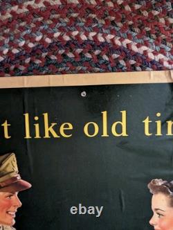 EXTRA-LARGE! 30 x 50 Coke Cardboard Sign POSTER 1944 WWII Just Like Old Times