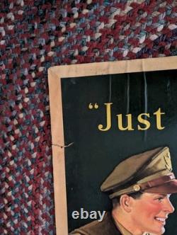 EXTRA-LARGE! 30 x 50 Coke Cardboard Sign POSTER 1944 WWII Just Like Old Times