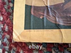 EXTRA-LARGE! 30 x 50 Coke Cardboard Sign POSTER 1944 WWII Just Like Old Times