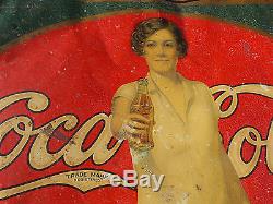 EXTREMELY RARE! ORIGINAL 1927 TIN COCA COLA COKE ADVERTISING SIGN! No Reserve