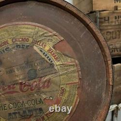 Early 1900s Coca-Cola Soda Pop Wooden Keg with Paper Label