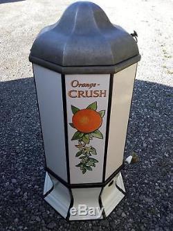 Early 1900s Orange Crush 8-sided Porcelain Dispenser Sign Soda Pop Coca cola