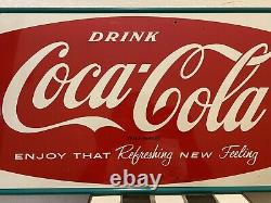 Early 50's Drink Coca Cola Enjoy That Refreshing New Feeling Sign