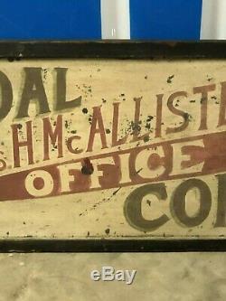 Early Wooden ORIGINAL VinTagE COAL & COKE OFFICE Sign Gas Oil Store Office Decor