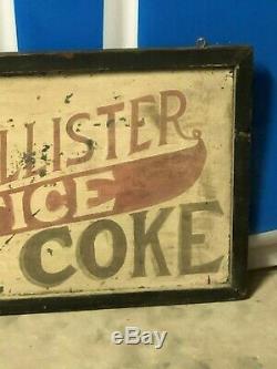 Early Wooden ORIGINAL VinTagE COAL & COKE OFFICE Sign Gas Oil Store Office Decor