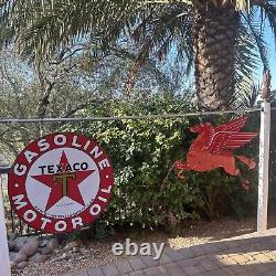 Embossed Original & Authentic''red Man Tobacco'' Painted Metal Sign 12x18 In