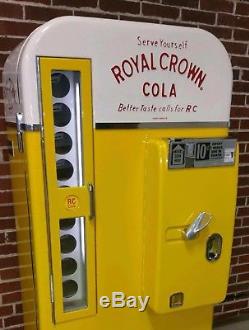 Embossed Royal crown cola rc soda machine coca cola vendo vmc bottle sign cooler