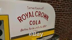 Embossed Royal crown cola rc soda machine coca cola vendo vmc bottle sign cooler