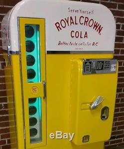 Embossed Royal crown cola rc soda machine coca cola vendo vmc bottle sign cooler