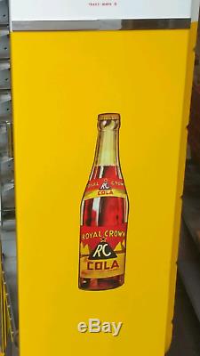 Embossed Royal crown cola rc soda machine coca cola vendo vmc bottle sign cooler