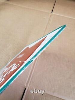 Embossed Tin Coca Cola Fishtail Sign Enjoy That Refreshing New Feeling 36.5x13.5