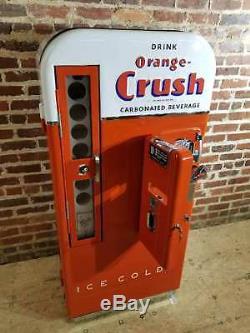 Embossed orange crush soda machine coca cola vendo coke Pepsi sign 7up cooler