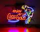 Enjoy Coca Cola Coke Parrot Neon Light Sign 20x16 Beer Gift Bar Real Glass