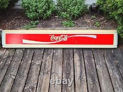 Enjoy Coca-Cola Sign Panel Molded Plastic Vintage Unusual 10-5/8x68-1/2x2-3/4