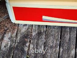 Enjoy Coca-Cola Sign Panel Molded Plastic Vintage Unusual 10-5/8x68-1/2x2-3/4