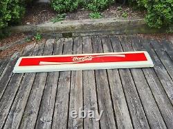 Enjoy Coca-Cola Sign Panel Molded Plastic Vintage Unusual 10-5/8x68-1/2x2-3/4