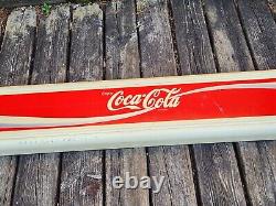 Enjoy Coca-Cola Sign Panel Molded Plastic Vintage Unusual 10-5/8x68-1/2x2-3/4