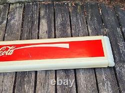 Enjoy Coca-Cola Sign Panel Molded Plastic Vintage Unusual 10-5/8x68-1/2x2-3/4