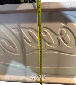 Enjoy Coca Cola Store Advertisement Embossed Wall Sign 29X73 Vintage 1970s